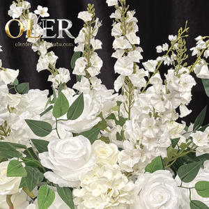 Composizione Floreale per Matrimoni <span class=keywords><strong>e</strong></span> San Valentino, Sfera di Fiori Artificiali in Seta Bianca <span class=keywords><strong>e</strong></span> Verde, Produzione Diretta - Product Image 3