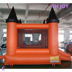 Bateau aérien gratuit à porte, 2025 nouvelle maison gonflable gonflable pour Halloween, château gonflable de citrouille pour les enfants - Product Image 4