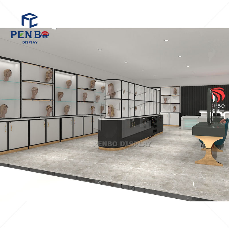 Modern Wall Mounted Wig Display Shelves