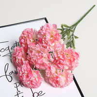 Couronne de fleurs artificielles personnalisable en œillets, bouquet de fleurs artificielles pour mariage, arrangement floral, décoration de salon