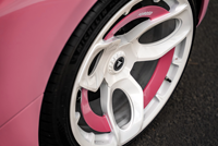 Jantes forgées en alliage monobloc Nc01, argent et rose clair, deux tons, 3 branches, entièrement personnalisées, compatibles avec toutes les voitures