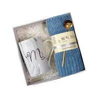 3 Piece Mug + Spoon + Towel Gift Set Giveaway VIP Gift Logo Corporate Gift Set Customization
