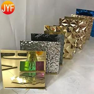 ZZ01 Produk Laris Pelat Timbul Dekorasi Dinding Baja Tahan Karat 304 Lembar Warna Desain 3D