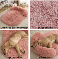 Lit pour animaux de compagnie écologique, de haute qualité, en fausse fourrure pelucheuse, solide, confortable, moderne, chaud, toutes saisons, universel, antidérapant, amovible