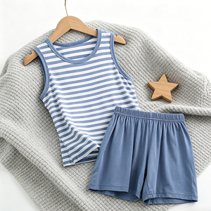 Ensemble haut pour garçons et sous-vêtements pour filles, pyjama pour enfants, débardeur en modal, matière douce et extensible, short de maison pour enfants - Product Image 6