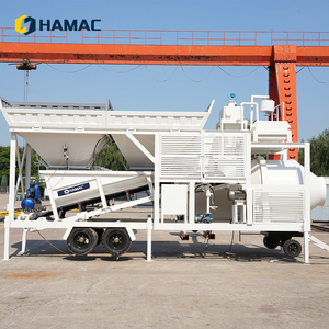 Centrale à béton mobile montée sur remorque HAMAC 25m3/h avec mélangeur à tambour à vendre - Product Image 6