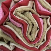 100% polyester tissé épais crêpe rayure lit rideau transparent canapé sans plis tapisserie d'ameublement oeko-tex ressembler à un faux tissu de lin