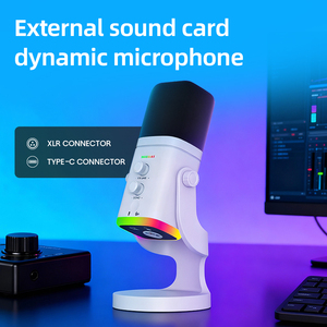 Easemelo cardioid Micro năng động karaoke mic Reverb giảm tiếng ồn RGB chiếu sáng USB Type-C cho máy tính trực tuyến điện thoại - Product Image 3