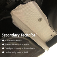 Lembaran Pelindung Panas Aluminium Embossed Fleksibel untuk Mobil, Penghalang Panas, Pelindung Mesin, Peredam Knalpot Motor