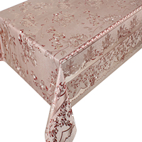 Nappe de table décorative de luxe en PVC gaufré floral vintage, imperméable et facile à nettoyer, pour dîner et banquet