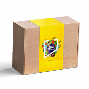 Caja de embalaje de joyería marrón corrugado personalizado, cajas de correo Biodegradable con funda - Product Image 4