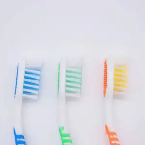 Wholesale Orange Blue Green Anti-slip Soft Bristle Tooth Brush Teeth Cleaning Adult Toothbrush