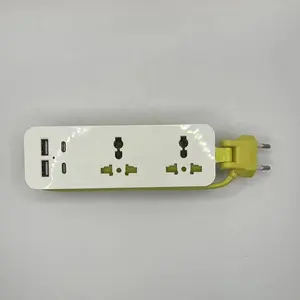 제조업체 전기 공급 장치 전원 스트립 2 포트 소켓 2 USB 전원 소켓 확장과 1.5M 확장