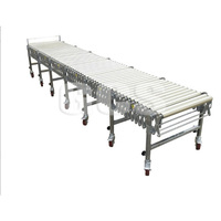 Ligne de convoyeur à rouleaux rétractable Convoyeur à gravité extensible Acier inoxydable Acier au carbone Système de convoyeur complet