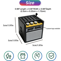 Kotak Penyimpanan Pick Gitar Model Amplifier Speaker, Tempat Pick Gitar untuk Penyimpanan dan Pajangan