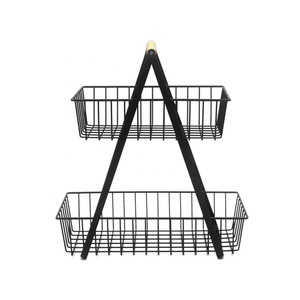 סל אחסון פירות מתכת, ירקות עם עמדה תצוגה עבור הבית מטבח - Product Image 6