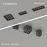Proveedor de Downlights LED, Lámpara de Rejilla Cuadrada LED de Aluminio, Downlight LED de 14W, Adecuado para Proyectos Hoteleros