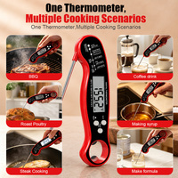 Thermomètre de cuisson numérique IP67 à lecture instantanée, étanche, en plastique, pour cuisine, barbecue, viande