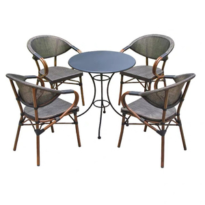 Barato patio al aire libre jardín <span class=keywords><strong>aluminio</strong></span> café francés Bistro restaurante PE ratán plástico tela mostrador altura bar silla para <span class=keywords><strong>Cocina</strong></span> - Product Image 6