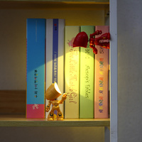 Lampe de nuit LED portable miniature, fonctionnant sur piles, en ABS, lumière blanc chaud, design héros de dessin animé