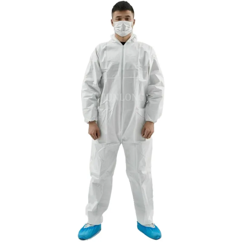 Junlong factory of EN14126 approved Disposable Protection Safety suit for ming