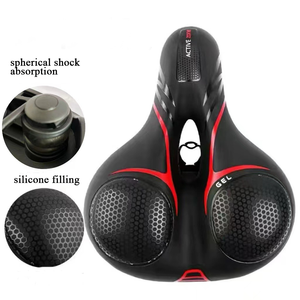 Asiento de Bicicleta Acolchado, Cómodo Sillín de Cuero con Cojín Suave <span class=keywords><strong>para</strong></span> Adultos, Hombres y Mujeres, Deportes al Aire Libre - Product Image 4