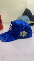 5-delige Dobby fluwelen baseballcap & snapback pet 100% fluweel promotioneel met stippen/fruitmotieven
