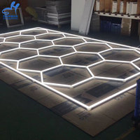 Lumière de lavage de voiture professionnelle en nid d'abeille hexagonal, lumière LED en nid d'abeille épissable pour la décoration de l'atelier de lavage de voiture