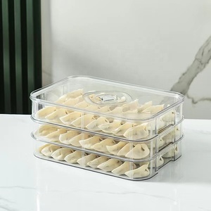 Multi layer food storage box, environmentally friendly and stackable transparent plastic preservation box