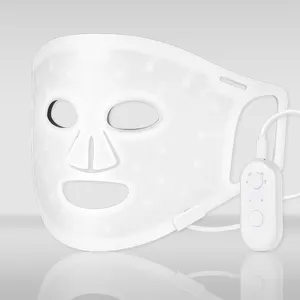 Máscara facial elétrica led de rejuvenescimento, 4 cores, dispositivo médico com logo 850nm 460nm, máscara facial infravermelha portátil