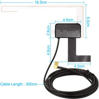 Antenne de voiture DAB + avec prise de lanterne DIN Port mâle Antenne de récepteur radio numérique pour autoradio