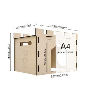 Maison de lapin avec perche spacieuse Hidey Playhouse détachable pour lapin cachette <span class=keywords><strong>château</strong></span> tour jouets Hamster Chinchilla - Product Image 2