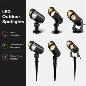 Projecteur LED extérieur IP65 en aluminium, étanche, pour éclairage d'arbres, de paysages et de pelouses, à montage au sol, 24V - Product Image 1