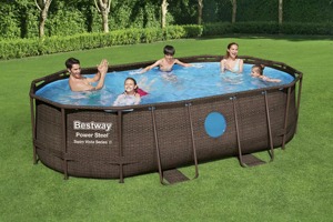 ชุดสระว่ายน้ำทรงวงรีแบบตั้งพื้น รุ่น 56714 Swim <span class=keywords><strong>Vista</strong></span> ขนาด 4.27 ม. x 2.50 ม. x 1.00 ม. สระว่ายน้ำกลางแจ้ง ขายส่ง - Product Image 2