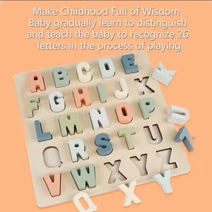 Alfabeto all'ingrosso numero forma Abc 3D giocattoli in legno Montessori educazione precoce blocchi di legno altri puzzle per bambini - Product Image 5