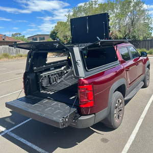 Cubierta rígida elevable de aluminio de cuatro puertas para caja de camioneta, impermeable y con cerradura, tipo topper para la parte superior de la caja de camioneta - Product Image 4
