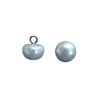 Botones de resina con forma de bollo vaporizado, cosidos a mano, con vástago de cobre y perla, de caña alta, de fábrica de suministro directo, China