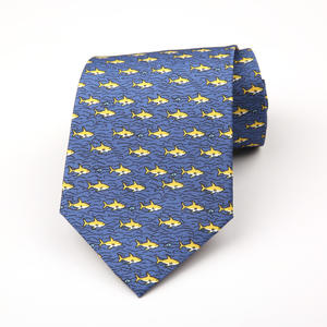 Vente en Gros Rouge Bleu <span class=keywords><strong>Vert</strong></span> <span class=keywords><strong>Foncé</strong></span> Petit Animal Cravates Imprimé Soie Largeur 8CM Cravates pour Hommes - Product Image 4