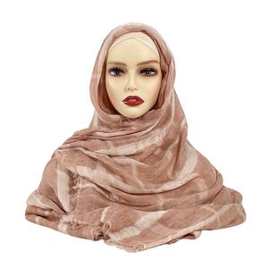 हाल ही में फैंसी शीला दुपट्टा बनावट वाली रायन हिजाब मुस्लिम महिलाओं के लिए ल्यूरेक्स विक्स सिर सिर के स्कार्फ - Product Image 2