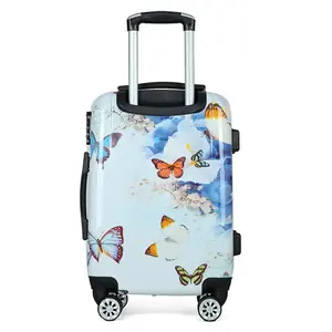 Trolley da viaggio alla moda bagaglio a mano ABS PC con ruote universali valigia con lucchetto