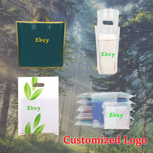 Bulk Print Pe Cpe Frosted Poly Plastic bags package Bag Logo Die Cut Bubble Tea Zip Zipper clothes Packing Custom Plastic Bag