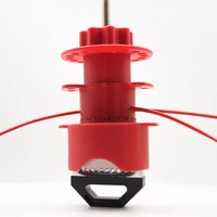 Loto Butterfly Safety Valve Lockout Security Device Double Gear Bras réglable Nylon Acier inoxydable Câble de 2m pour vannes