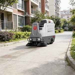 Balayeuse électrique autoportée CleanHorse M2 pour l'extérieur avec <span class=keywords><strong>balai</strong></span> motorisé et réservoir d'eau de 60 L pour le nettoyage des routes dures – Machine de voirie - Product Image 2