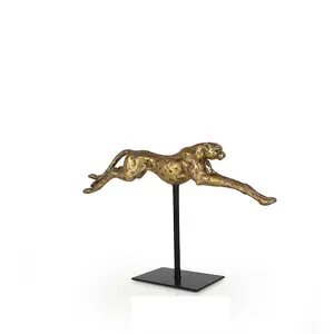 Resina fatta a mano leopardo scultura animale decorazione della casa artigianato d'arte animale hogar accessori per la casa decorazioni per la casa lusso