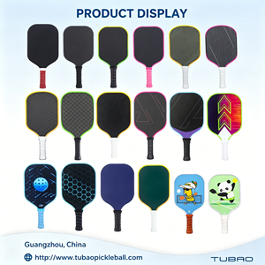 Pala de pickleball de fabricante chino con superficie de fricción de carbono, núcleo de nido de abeja de 16 mm para potencia y giro, agarre con amortiguación de vibraciones. - Product Image 5