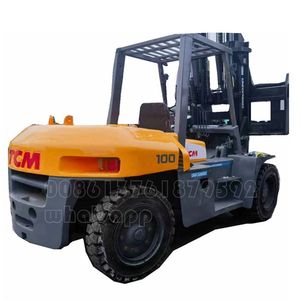 Used 10 Ton TCM FD100 Diesel Forklift with Isuzu Engine 4WD Offroad 3m Lifting Height Pallet Truck for <b>Transporting</b> - Product Image 3