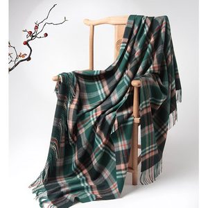 <span class=keywords><strong>2025</strong></span> thiết kế mới nội Mông Cổ 100% len kẻ sọc chăn cho nhà trong kho - Product Image 4