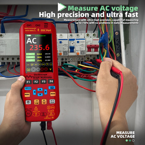 ออสซิลโลสโคปดิจิตอลแบบสองช่องสัญญาณ 50MHz เครื่องกำเนิดสัญญาณ มัลติมิเตอร์ แบบกราฟิก พกพาสะดวก พร้อมระบบ Auto Range และบันทึกข้อมูล - Product Image 3