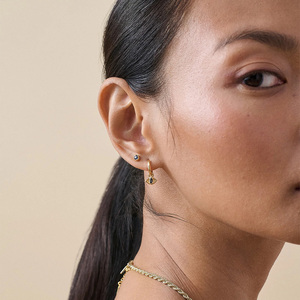 Pendentif en argent sterling 925 Bohème, topaze bleue, mauvais œil, créole - Product Image 4