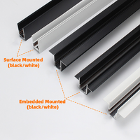 Rail lumineux magnétique en aluminium noir et blanc 26 mm DC 48V, dimmable, anti-éblouissement, 6W-24W, 3000K-6000K, projecteur linéaire